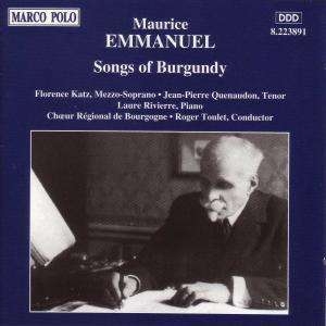 Emmanuel Maurice - Songs Of Burgundy in der Gruppe CD bei Bengans Skivbutik AB (2008165)