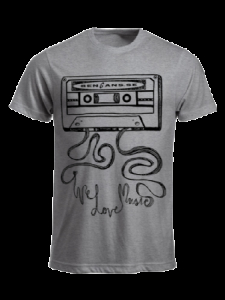 Bengans Tape -  T-Shirt Grey (S) in der Gruppe MERCH bei Bengans Skivbutik AB (2474989)