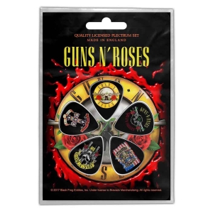 Guns N Roses - Bullet Logo Plectrum Pack in der Gruppe MERCHANDISE / Merch / Hårdrock bei Bengans Skivbutik AB (3790677)