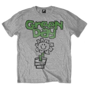 Green Day - Flower Pot Uni Grey T-Shirt in der Gruppe MERCHANDISE / T-shirt / Punk bei Bengans Skivbutik AB (3827353r)