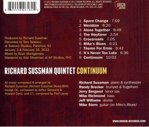 Richard -Quintet- Sussman - Continuum in der Gruppe CD / Jazz bei Bengans Skivbutik AB (3931352)