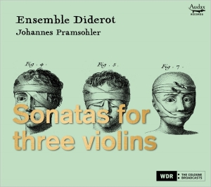 Ensemble Diderot - Sonatas For Three Violins in der Gruppe CD / Klassiskt,Övrigt bei Bengans Skivbutik AB (3996910)