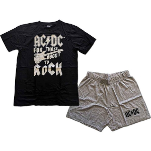 Ac/Dc - Ftatr Guitar Uni Bl/Grey Summer Pyjamas: in der Gruppe MERCH / Minsishops-merch / Ac/Dc bei Bengans Skivbutik AB (4139474r)