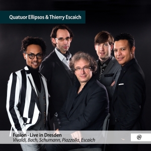 Quatuor Ellipsos & Thierry Escaich - Fusion - Live In Dresden in der Gruppe CD / Klassiskt,Övrigt bei Bengans Skivbutik AB (4223771)