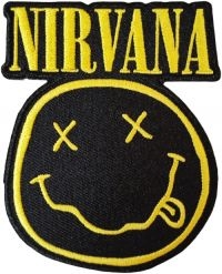 Nirvana - Smiley Face Cut Out Patch (9,1 X 7, in der Gruppe MERCHANDISE / Merch / Hårdrock,Pop-Rock bei Bengans Skivbutik AB (4294313)