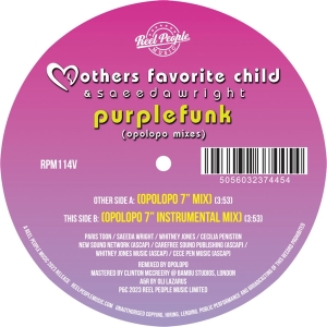 Mothers Favorite Child & Saeeda Wright - Purple Funk (Opoloppo Remixes) in der Gruppe VINYL / RnB-Soul bei Bengans Skivbutik AB (4306354)