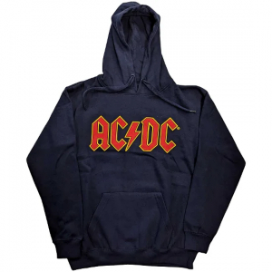 AC/DC - AC/DC Unisex Pullover Hoodie: Logo (navy in der Gruppe MERCHANDISE / Kapuzenpullover / Hårdrock bei Bengans Skivbutik AB (4307851r)