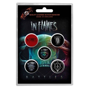 In Flames - Battles Button Badge Pack in der Gruppe MERCHANDISE / Merch / Hårdrock,Svensk Musik bei Bengans Skivbutik AB (4400525)