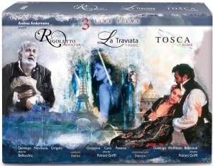 Plácido Domingo Orchestra Sinfonic - La Traviata Rigoletto Tosca (4 Dv in der Gruppe Musik-DVD & Bluray bei Bengans Skivbutik AB (5503266)