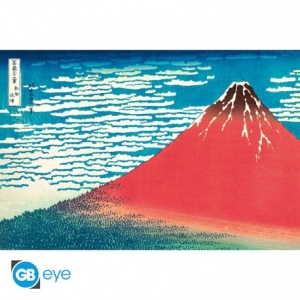 Poster  - Hokusai - Red Fuji 91.5 X 61Cm in der Gruppe Merchandise bei Bengans Skivbutik AB (5520682)