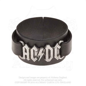 Ac/Dc - Logo Leather Wriststrap in der Gruppe MERCH / Minsishops-merch / Ac/Dc bei Bengans Skivbutik AB (5536858)