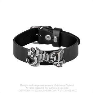 Ghost - Logo Leather Wriststrap in der Gruppe MERCHANDISE / Merch / Hårdrock bei Bengans Skivbutik AB (5536877)