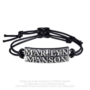 Marilyn Manson - Logo Rope Bracelet in der Gruppe MERCHANDISE / Merch / Hårdrock bei Bengans Skivbutik AB (5536887)