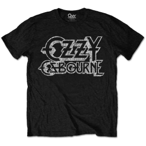 Ozzy Osbourne - Vintage Logo Uni Black T-Shirt in der Gruppe MERCHANDISE / T-shirt / Hårdrock bei Bengans Skivbutik AB (5546630r)