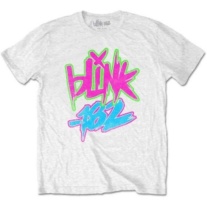 Blink-182 - Neon Logo Boys T-Shirt Wht in der Gruppe MERCHANDISE / Merch / Punk bei Bengans Skivbutik AB (5548656r)