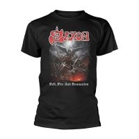 Saxon - T/S Hell, Fire And Damnation (L) in der Gruppe MERCHANDISE / T-shirt / Nyheter / Hårdrock bei Bengans Skivbutik AB (5573412)