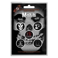 Misfits - MISFITS BUTTON BADGE PACK: SKULL