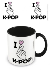 K-Pop - I Love K-Pop - Black Coloured Inner Mug