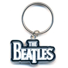 The Beatles - Drop T Logo White Keychain