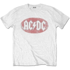 Ac/Dc - Oval Logo Vintage Uni Wht