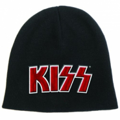 Kiss - Red On White Logo Unisex Beanie Hat