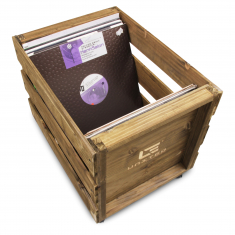 VinylZubehör - LP WOOD CRATE med hjul - Vinyl Storage