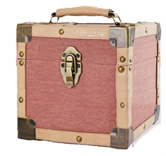 Vinyl Storage - 7 Inch 50 Record Carry Case Burgundy..