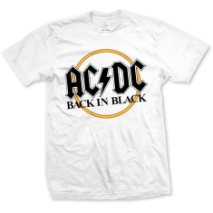 Ac/Dc - Back In Black Circle Uni Wht