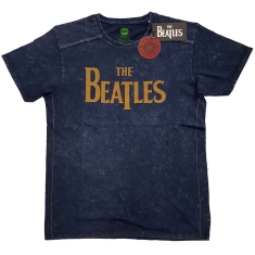 The Beatles - Drop T Logo Snow Wash Uni Navy