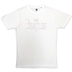 The Beatles - Drop T Embroidered Uni Wht