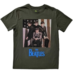 The Beatles - Us Flag Photo Uni Green