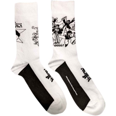 The Beatles - Good V Evil Uni Wht Socks (Eu 40-45)