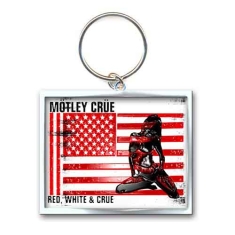 Motley Crue - Red White & Crue Logo Keychain