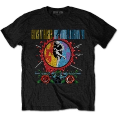 Guns N Roses - Uyi Circle Splat Uni Bl  2Xl