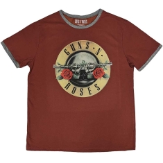 Guns N Roses - Classic Logo Ringer Uni Red    S