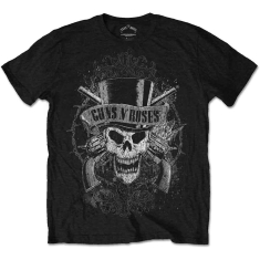 Guns N Roses - Faded Skull Uni Bl    S