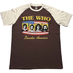 The Who - Invades America Uni Brown/Natrl Raglan: