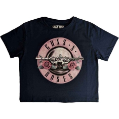 Guns N Roses - Classic Logo Lady Navy Crop Top: