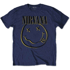 Nirvana - Happy Face Boys T-Shirt Navy