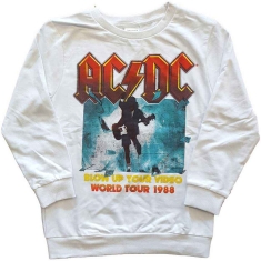 Ac/Dc - Blow Up Your Video Boys Wht Sweatshirt