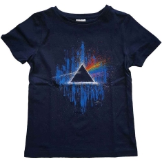 Pink Floyd - Dsotm Blue Splatter Boys T-Shirt Navy