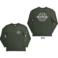 Ac/Dc - Rock Or Bust Uni Green Long Sleeve Ts