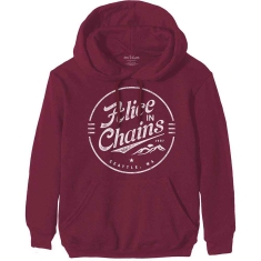 Alice In Chains - Circle Emblem Uni Maroon Hoodie