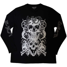 Slayer - White Skulls Uni Bl Longsleeve