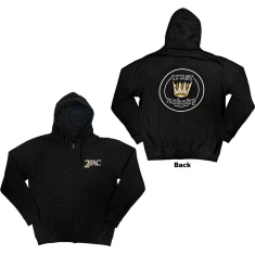 Tupac - Crown Seal Uni Bl Zip Hoodie