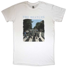 The Beatles - Abbey Road & Logo Lady Wht T-Shirt