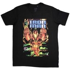 Marvel - Iron Man Fist Comic Cover Uni Bl T-Shirt