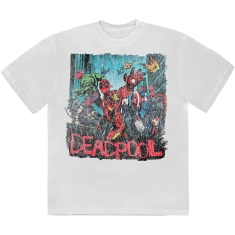 Marvel - Deadpool Hero Scene Vintage Wht T-Shirt