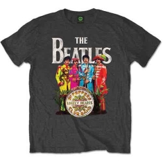 Beatles - Sgt Pepper Uni Char Grey T-Shirt