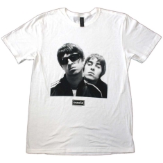 Oasis - Noel & Liam Square Photo Wht T-Shirt